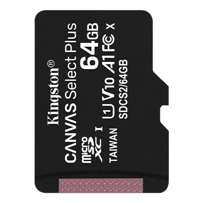 Kingston 64GB Canvas Select Plus Class 10 UHS 1 MicroSDXC SDCS2 64GBSP