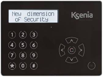 Ksenia ergo wls - fekete LCD kezelő 