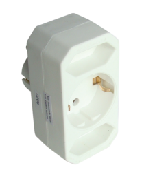 Tracon Csatlakozó átalakító, 230 - 250 V AC, 2/1 x EURO/SHUKO