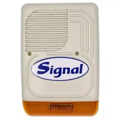 PS-128-1 - kültéri, vezetékes hang-fényjelző, törtfehér