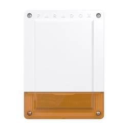 Paradox SR250 borostyán - kültéri, rádiós hang-fényjelző, fehér