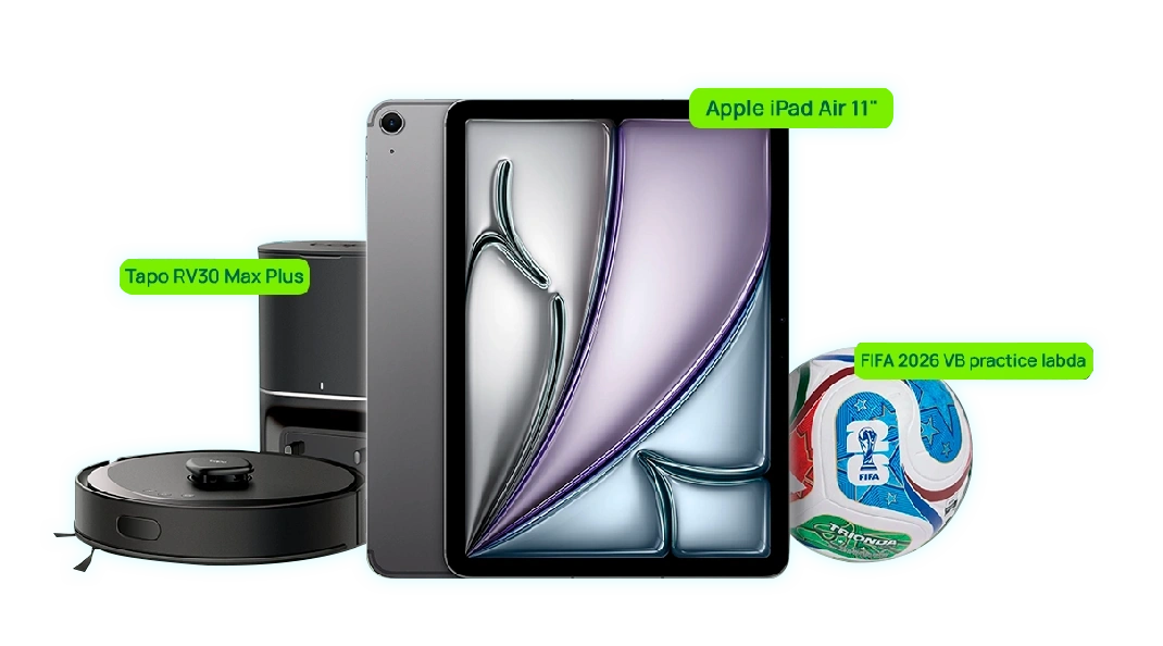 Nyeremények: iPad Air, Apple Watch, AirPods Pro3, LG OLED TV