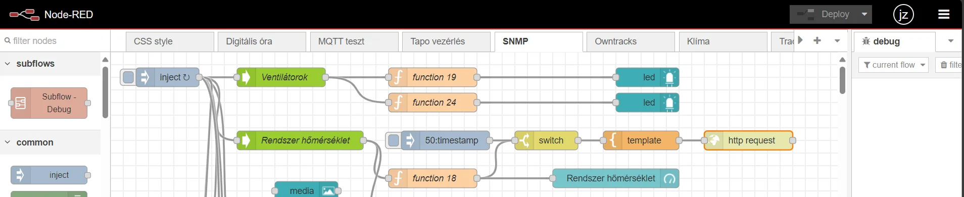 Node-RED HTTP request