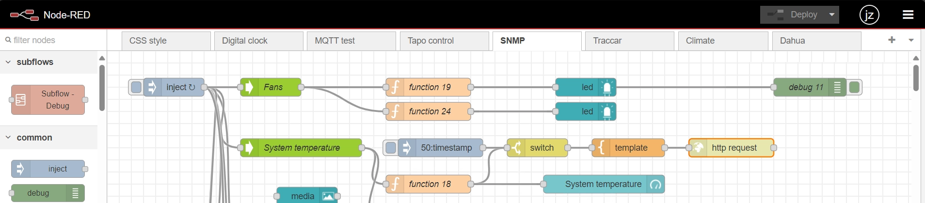 Node-RED HTTP request