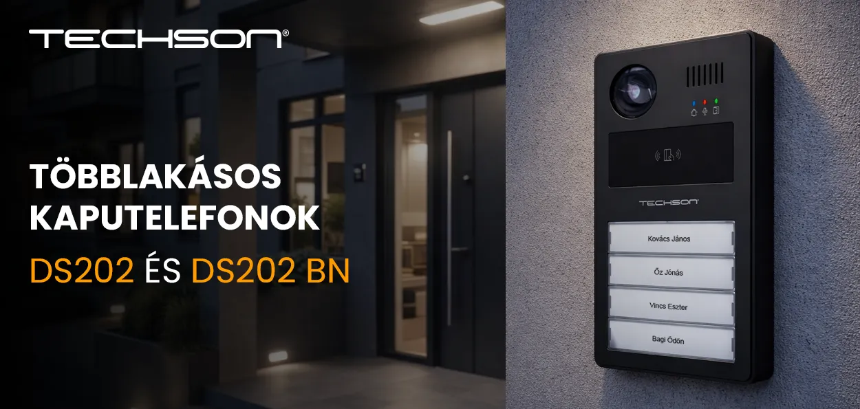 Újabb szintet lép a Techson kaputelefon-család – Érkezik a DS202 és a DS202 BN