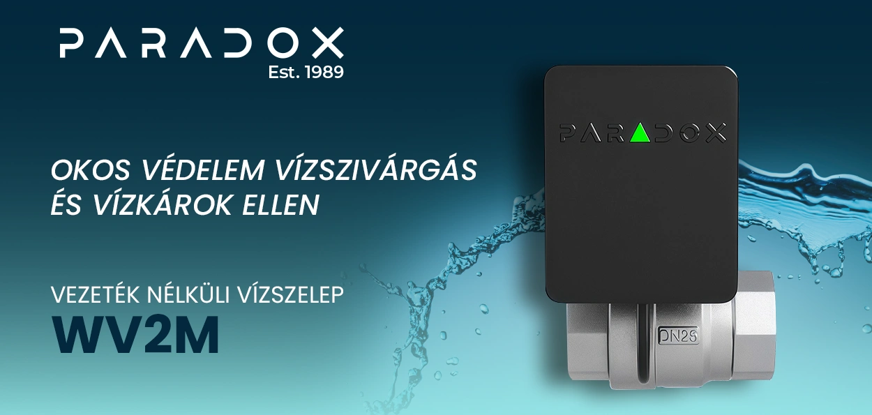 Okos védelem vízszivárgás és vízkárok ellen – Paradox WV2M vezeték nélküli vízszelep