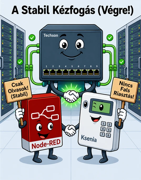Techson_Switch_es_Ksenia_integráció_orsegvaltas_a_halozati_portokon