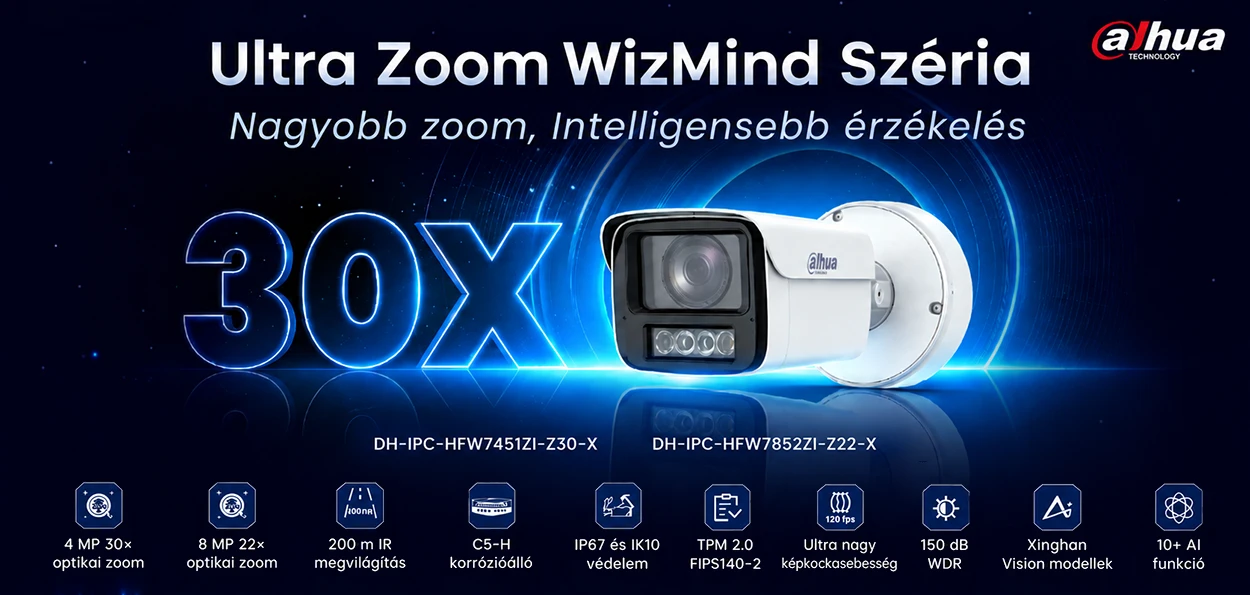 Távolabb látni már nem elég – új szintre lép a Dahua WizMind 7 Ultra Zoom kameracsalád