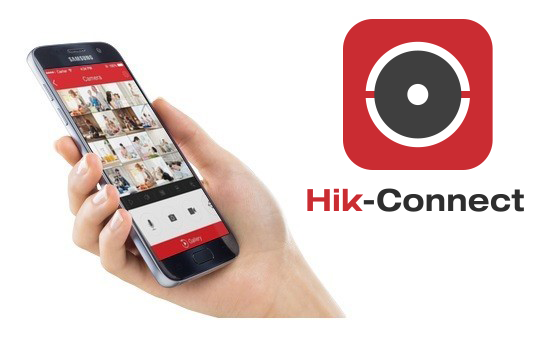 Hik-Connect app on a phone