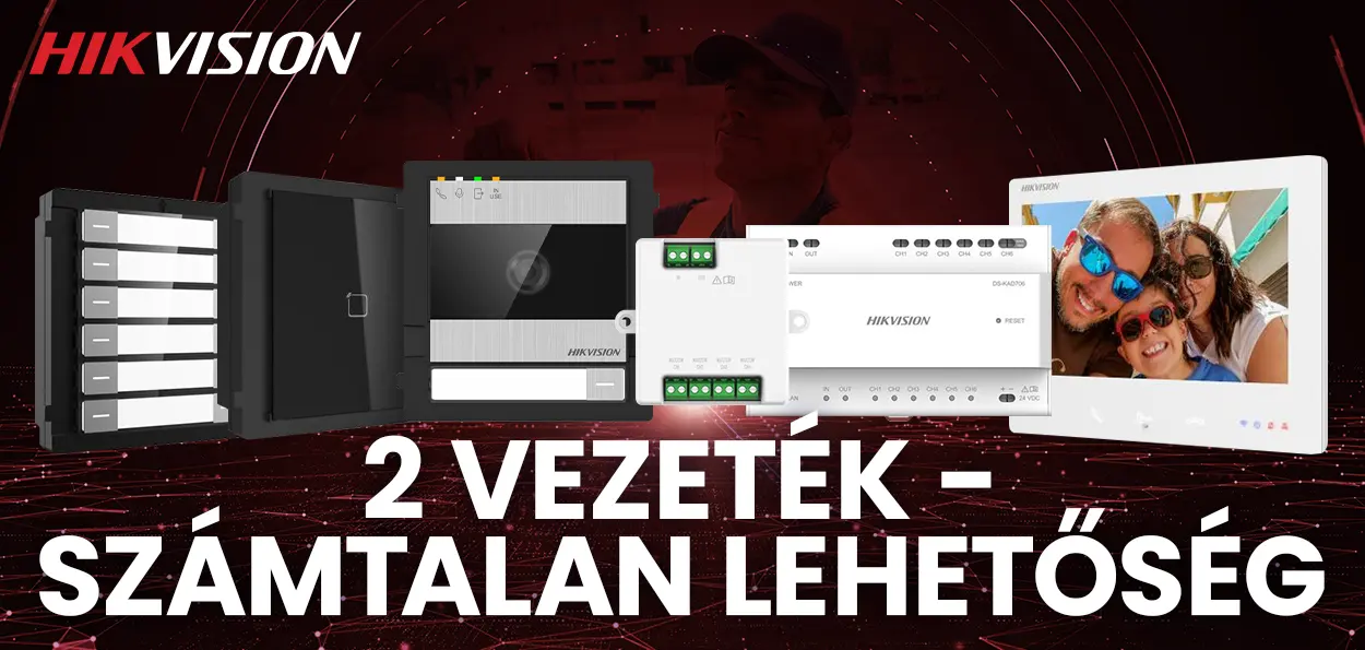 Csak két vezeték és működik: Hikvision 2 Wire HD kaputelefon rendszer