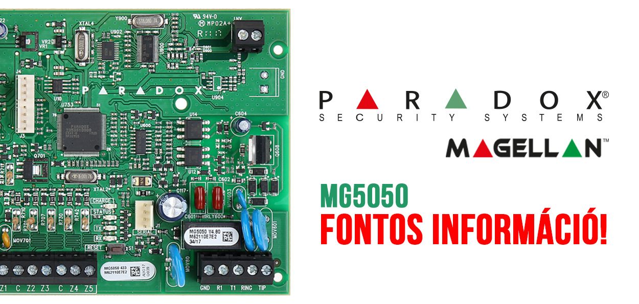 FONTOS! Paradox MG5050 firmware frissítéssel kapcsolatos tudnivalók