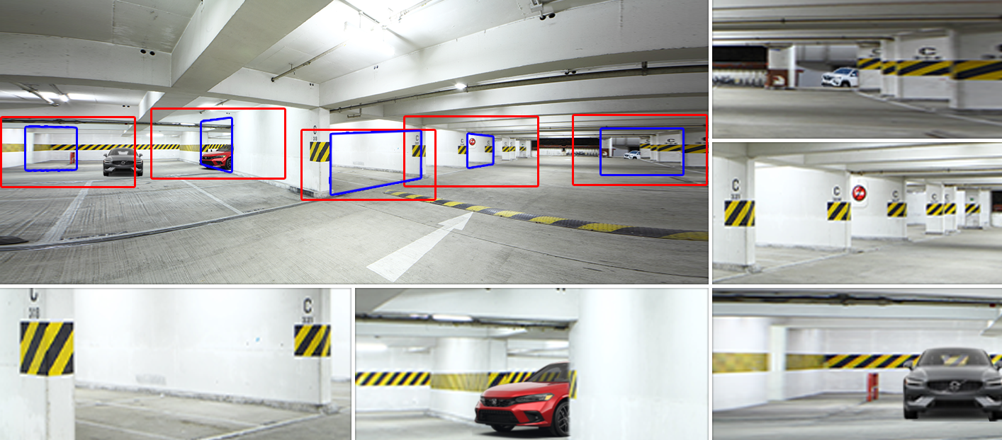 Techson five virtual camera images generated from the zones